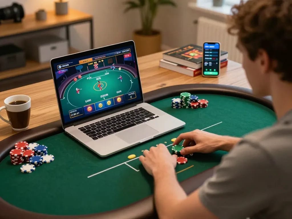 88 aa players engaged in strategic decisions during an online poker game.