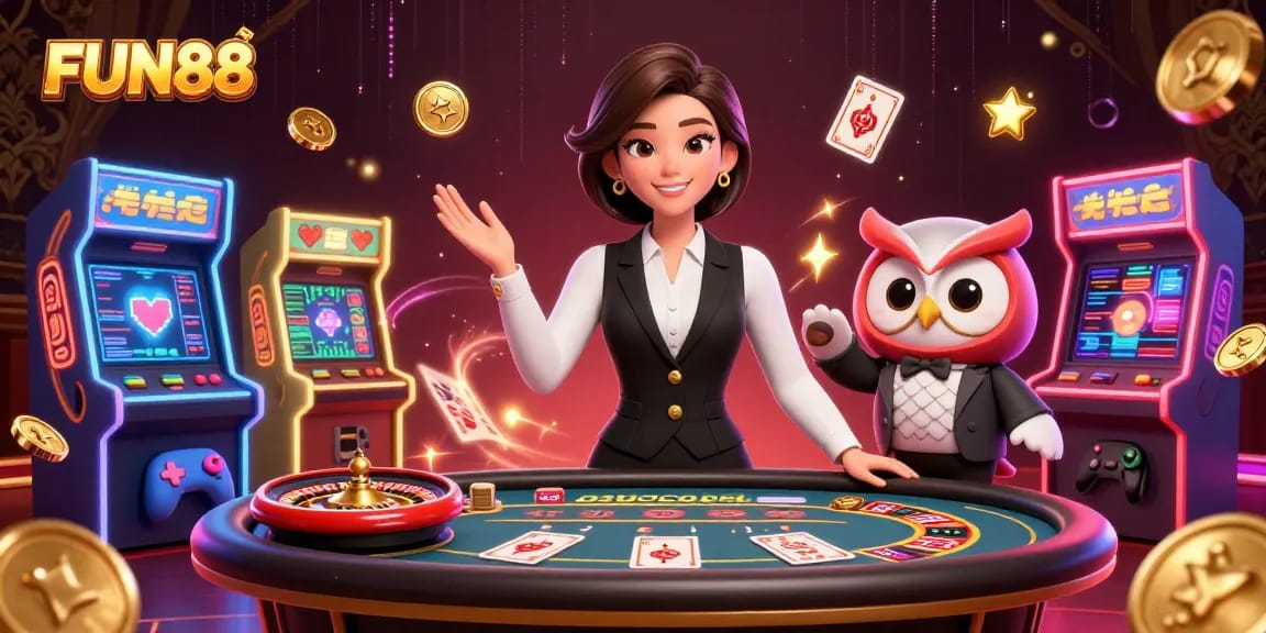Engage with FUN88 by exploring vibrant online gaming features with top dealers and game elements.