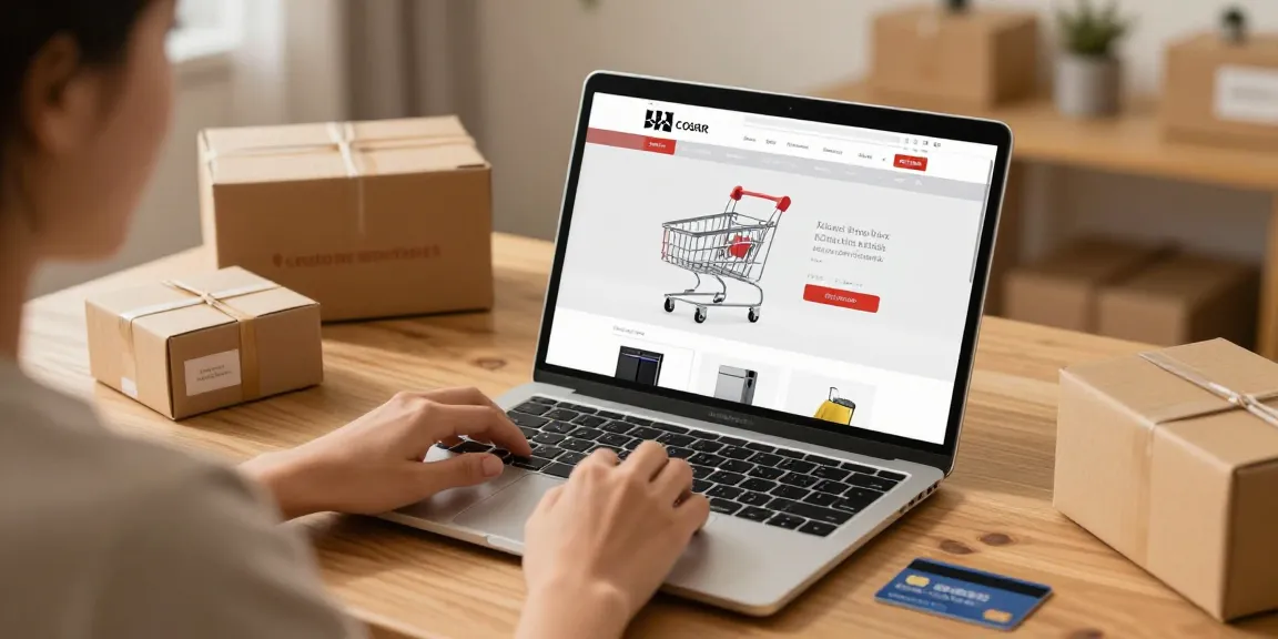 Lustre LED products showcased during an online shopping experience in a cozy home setting, reviewing best deals on e-commerce platforms.