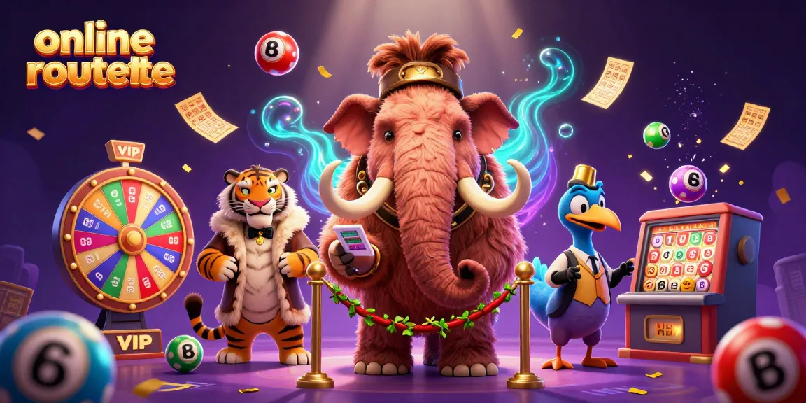 Experience online roulette with an energetic scene featuring animated casino characters and vibrant game elements.
