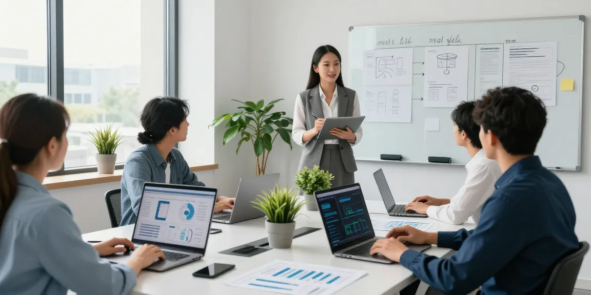 Diverse team collaborating on small business IT support services in a modern office environment.