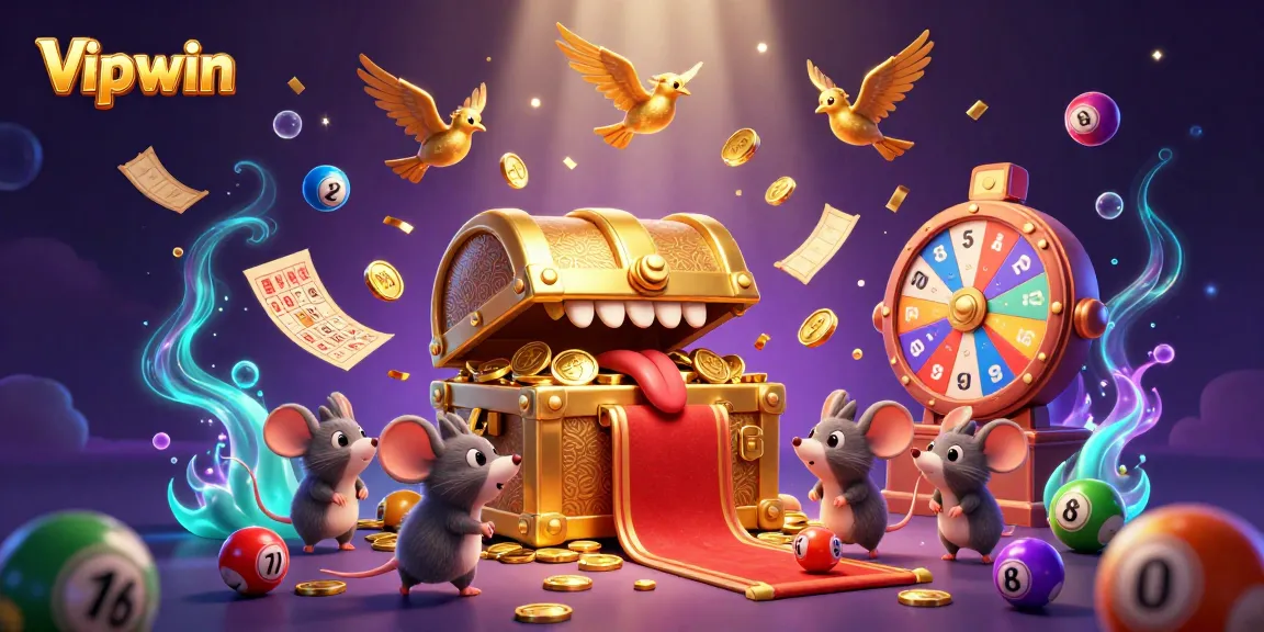 Engage with thrilling gameplay at Vipwin, featuring dynamic lottery elements and colorful casino visuals.